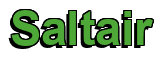 Rendering "Saltair" using Arial Bold