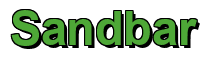 Rendering "Sandbar" using Arial Bold