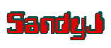Rendering "SandyJ" using Computer Font