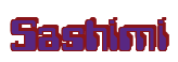 Rendering "Sashimi" using Computer Font