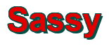 Rendering "Sassy" using Arial Bold
