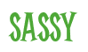 Rendering "Sassy" using Cooper Latin