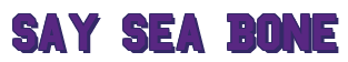 Rendering "Say Sea Bone" using College