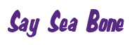 Rendering "Say Sea Bone" using Big Nib