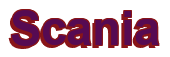 Rendering "Scania" using Arial Bold