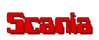 Rendering "Scania" using Computer Font
