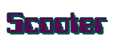 Rendering "Scooter" using Computer Font