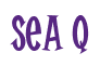Rendering "Sea Q" using Cooper Latin