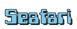 Rendering "Seafari" using Computer Font