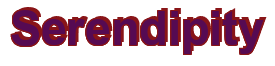 Rendering "Serendipity" using Arial Bold