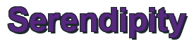 Rendering "Serendipity" using Arial Bold