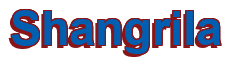 Rendering "Shangrila" using Arial Bold