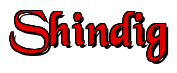 Rendering "Shindig" using Black Chancery