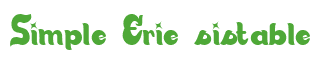 Rendering "Simple Erie sistable" using Candy Store