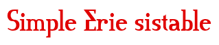 Rendering "Simple Erie sistable" using Credit River