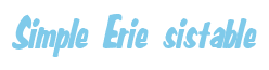 Rendering "Simple Erie sistable" using Big Nib