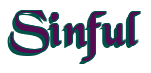Rendering "Sinful" using Black Chancery