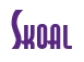 Rendering "Skoal" using Asia