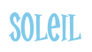 Rendering "Soleil" using Cooper Latin