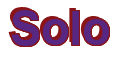 Rendering "Solo" using Arial Bold