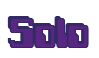 Rendering "Solo" using Computer Font