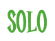 Rendering "Solo" using Cooper Latin