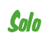 Rendering "Solo" using Big Nib
