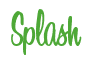 Rendering "Splash" using Bean Sprout