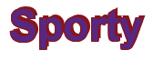 Rendering "Sporty" using Arial Bold