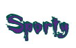 Rendering "Sporty" using Buffied