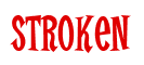 Rendering "Stroken" using Cooper Latin