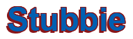 Rendering "Stubbie" using Arial Bold