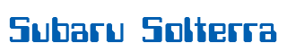 Rendering "Subaru Solterra" using Computer Font