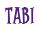 Rendering "TABI" using Cooper Latin