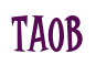 Rendering "TAOB" using Cooper Latin