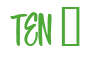 Rendering "TEN 7" using Bean Sprout