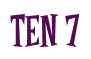 Rendering "TEN 7" using Cooper Latin
