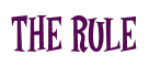 Rendering "THE RULE" using Cooper Latin