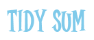 Rendering "TIDY SUM" using Cooper Latin
