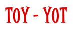 Rendering "TOY - YOT" using Cooper Latin