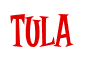 Rendering "TULA" using Cooper Latin