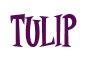 Rendering "TULIP" using Cooper Latin
