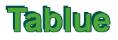 Rendering "Tablue" using Arial Bold
