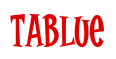 Rendering "Tablue" using Cooper Latin