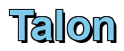 Rendering "Talon" using Arial Bold