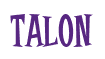 Rendering "Talon" using Cooper Latin
