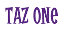Rendering "Taz one" using Cooper Latin