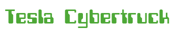 Rendering "Tesla Cybertruck" using Computer Font