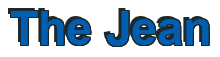 Rendering "The Jean" using Arial Bold