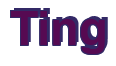 Rendering "Ting" using Arial Bold